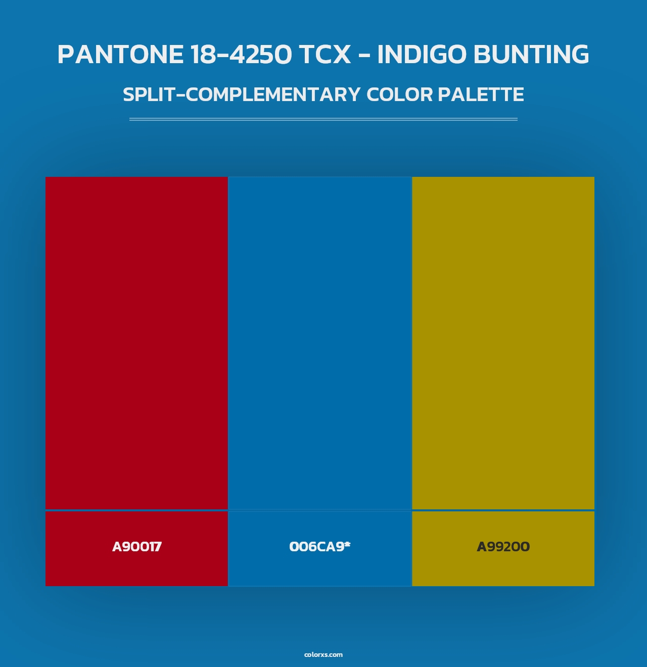 PANTONE 18-4250 TCX - Indigo Bunting - Split-Complementary Color Palette
