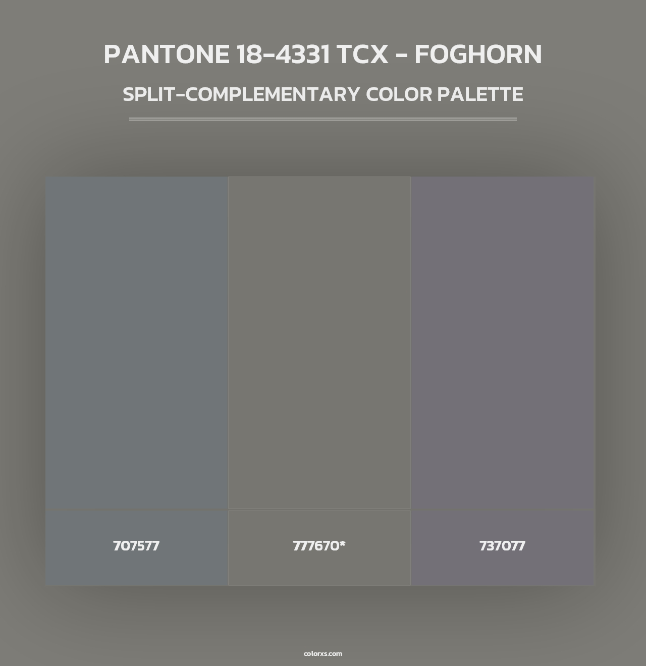 PANTONE 18-4331 TCX - Foghorn - Split-Complementary Color Palette