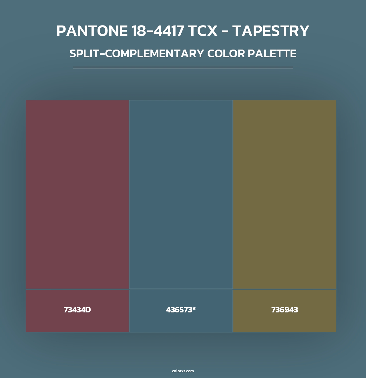 PANTONE 18-4417 TCX - Tapestry - Split-Complementary Color Palette