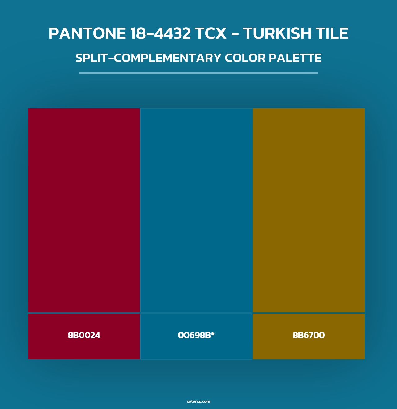 PANTONE 18-4432 TCX - Turkish Tile - Split-Complementary Color Palette