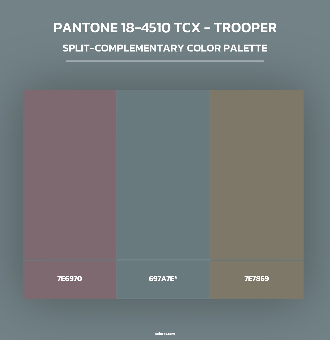 PANTONE 18-4510 TCX - Trooper - Split-Complementary Color Palette