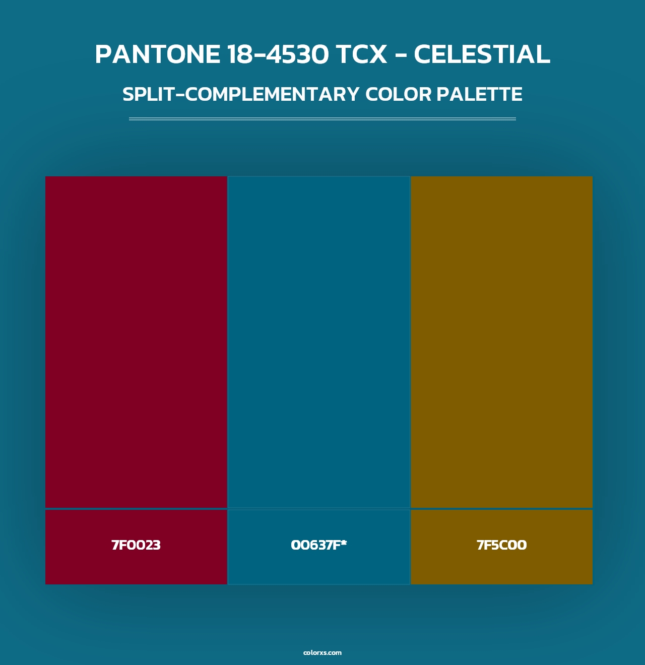PANTONE 18-4530 TCX - Celestial - Split-Complementary Color Palette