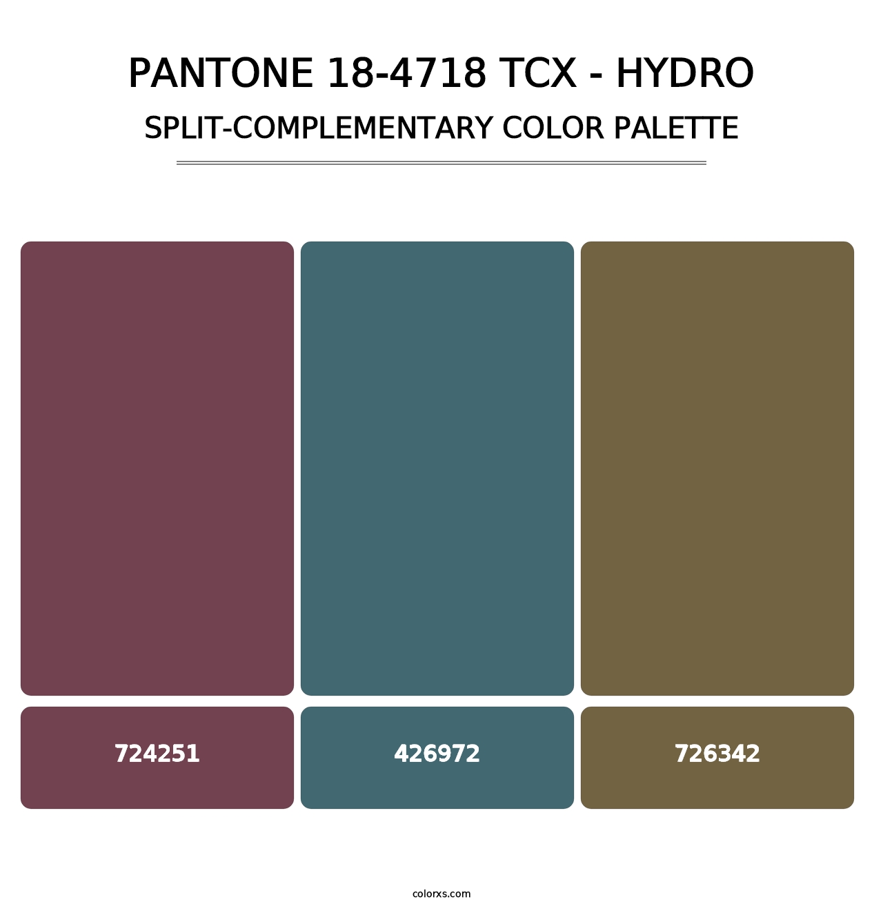 PANTONE 18-4718 TCX - Hydro - Split-Complementary Color Palette