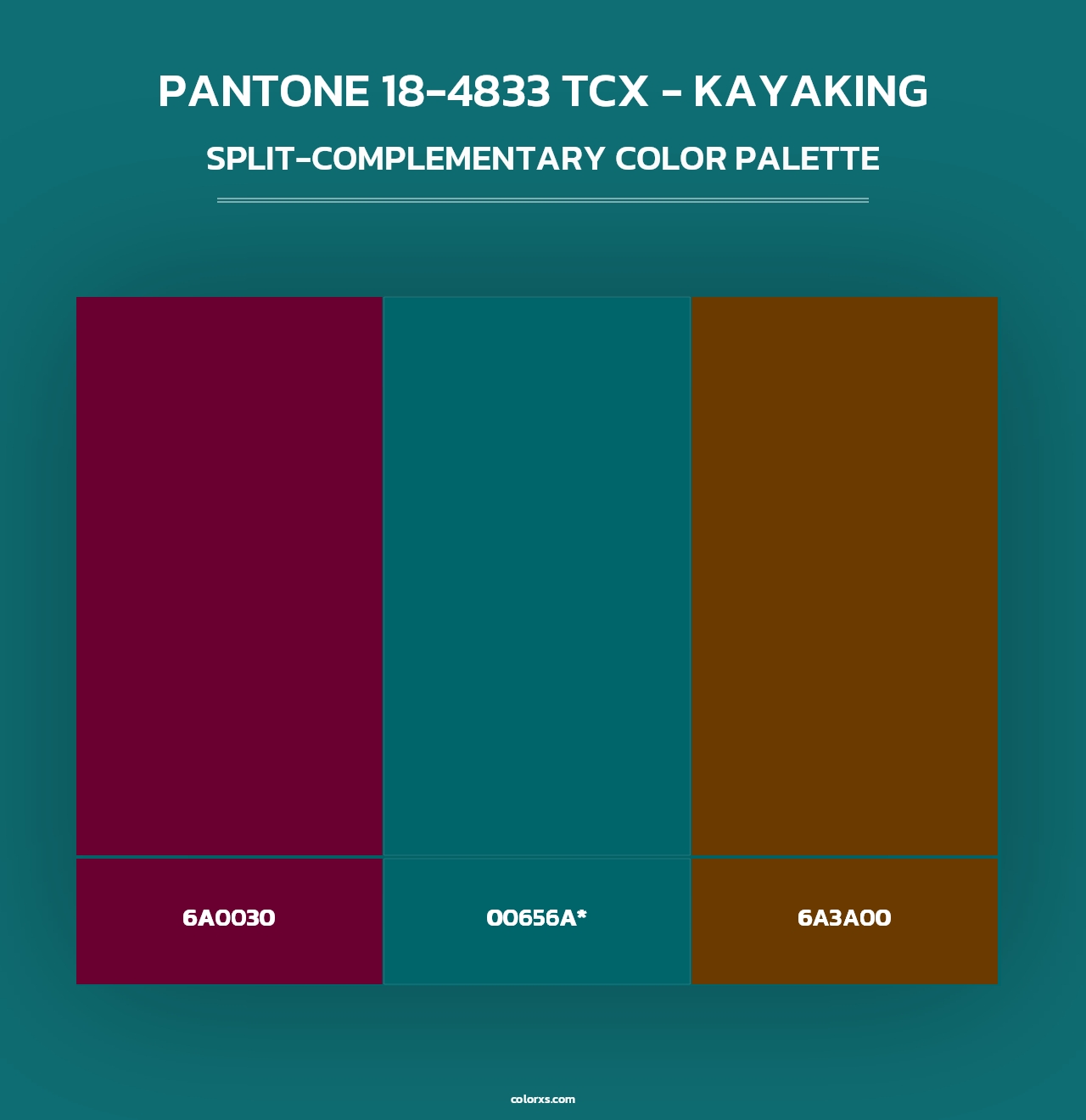 PANTONE 18-4833 TCX - Kayaking - Split-Complementary Color Palette