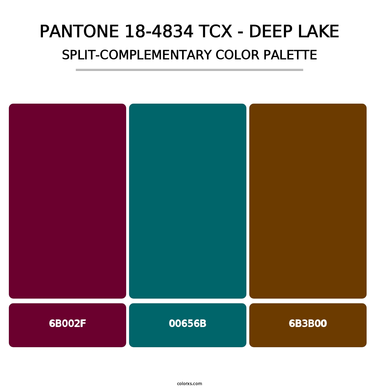 PANTONE 18-4834 TCX - Deep Lake - Split-Complementary Color Palette