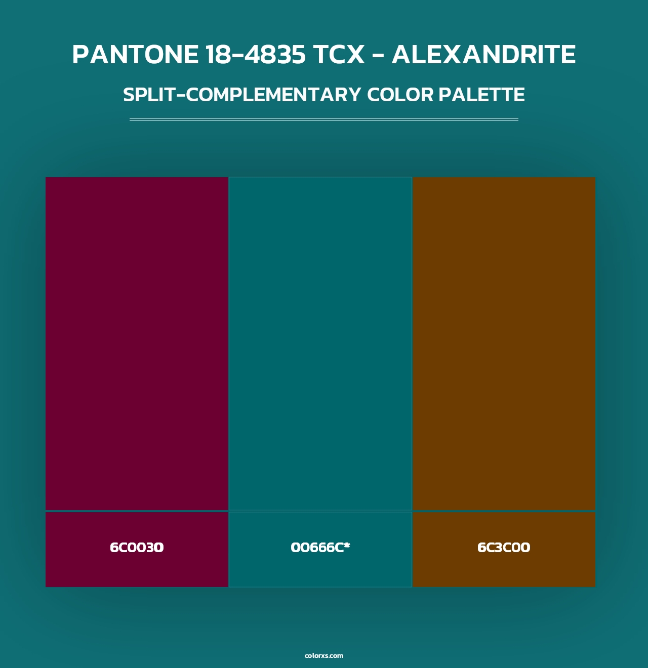 PANTONE 18-4835 TCX - Alexandrite - Split-Complementary Color Palette