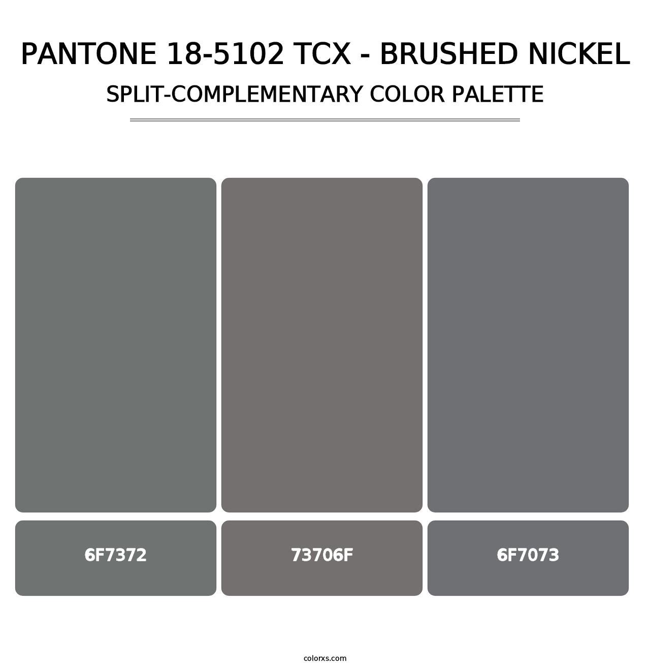 PANTONE 18-5102 TCX - Brushed Nickel - Split-Complementary Color Palette