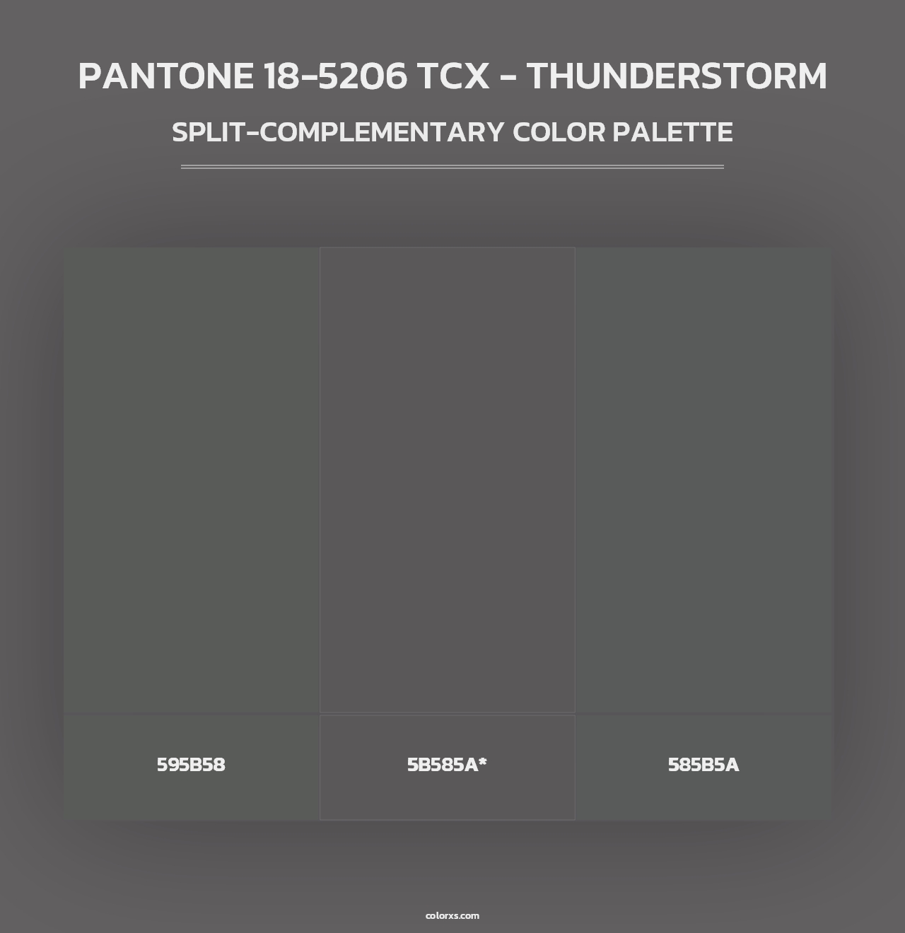 PANTONE 18-5206 TCX - Thunderstorm - Split-Complementary Color Palette