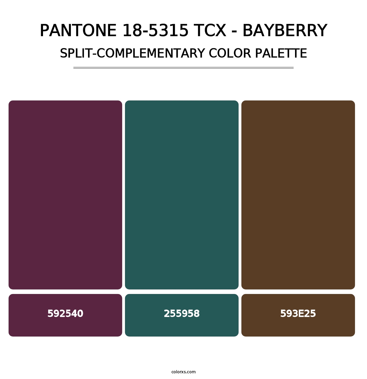PANTONE 18-5315 TCX - Bayberry - Split-Complementary Color Palette