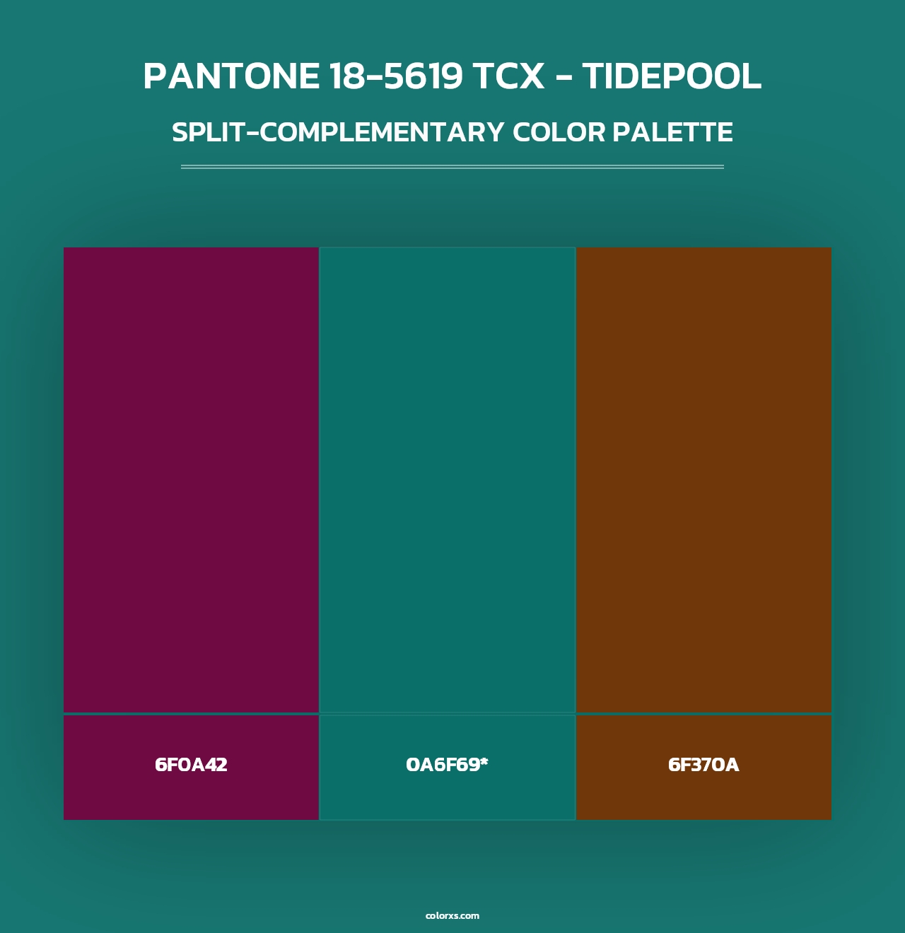 PANTONE 18-5619 TCX - Tidepool - Split-Complementary Color Palette