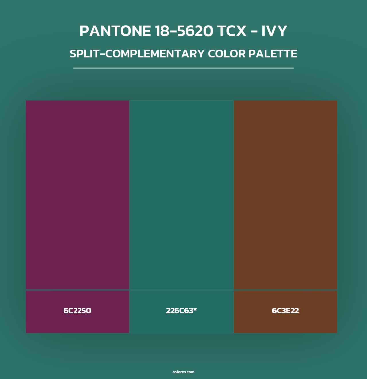 PANTONE 18-5620 TCX - Ivy - Split-Complementary Color Palette