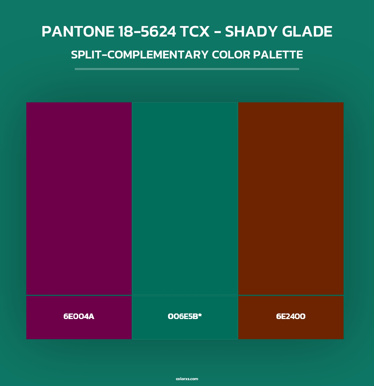 PANTONE 18-5624 TCX - Shady Glade - Split-Complementary Color Palette