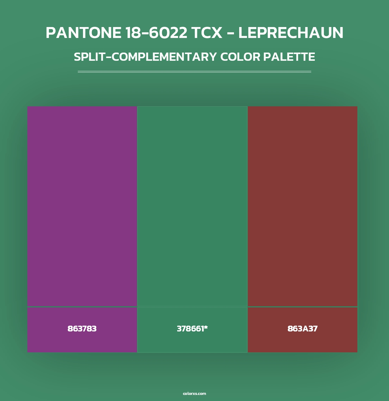 PANTONE 18-6022 TCX - Leprechaun - Split-Complementary Color Palette