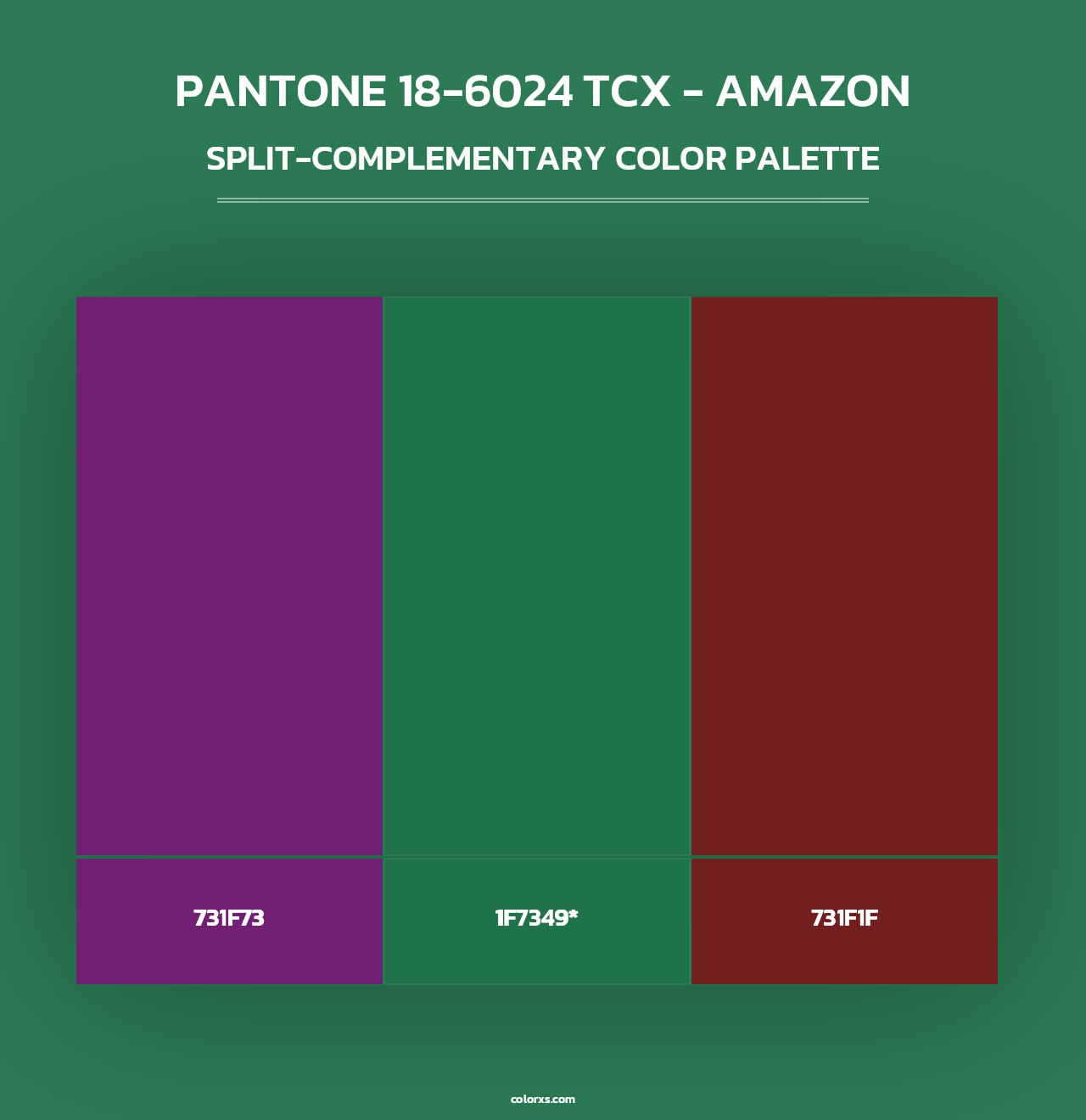 PANTONE 18-6024 TCX - Amazon - Split-Complementary Color Palette