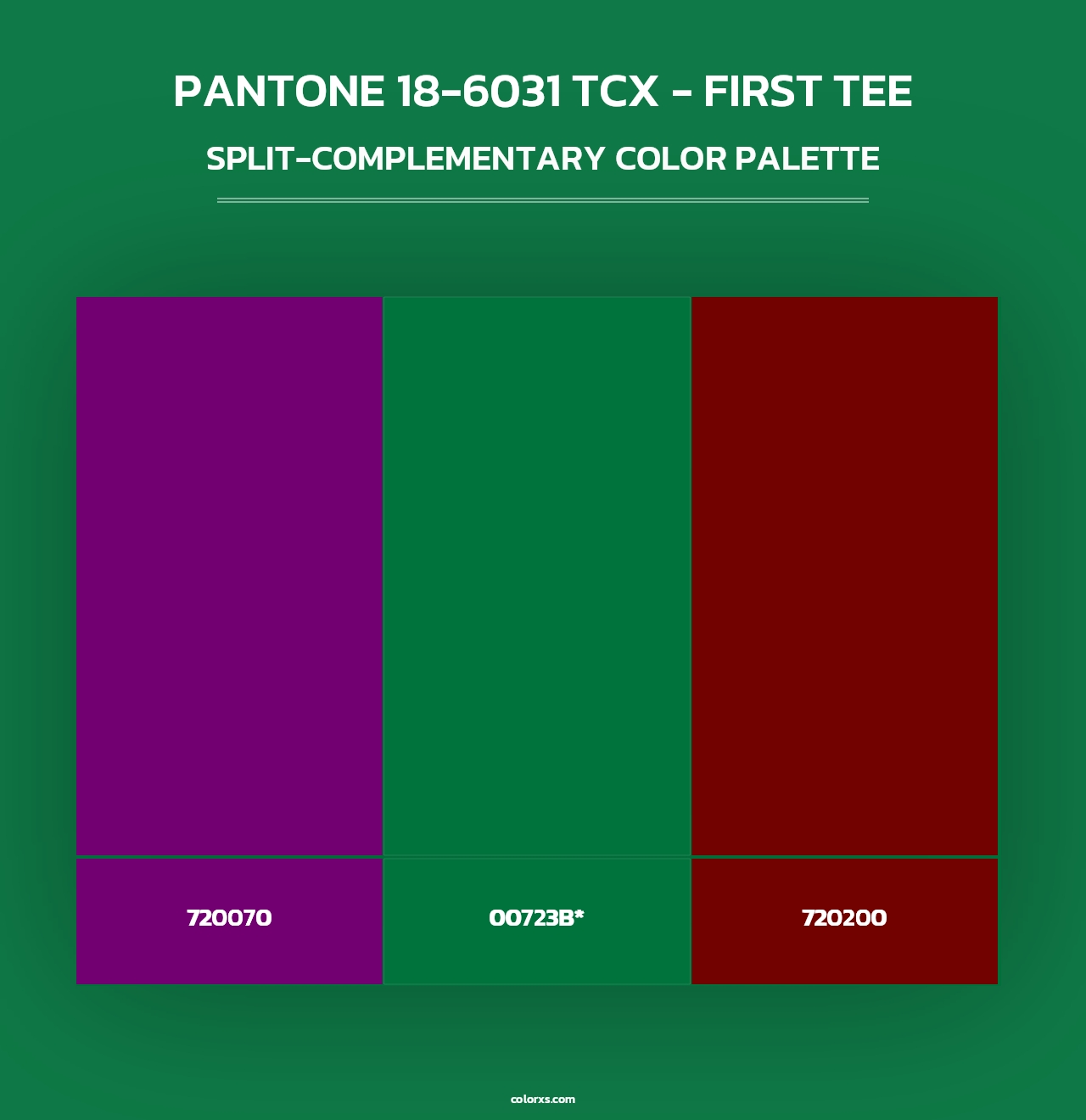 PANTONE 18-6031 TCX - First Tee - Split-Complementary Color Palette