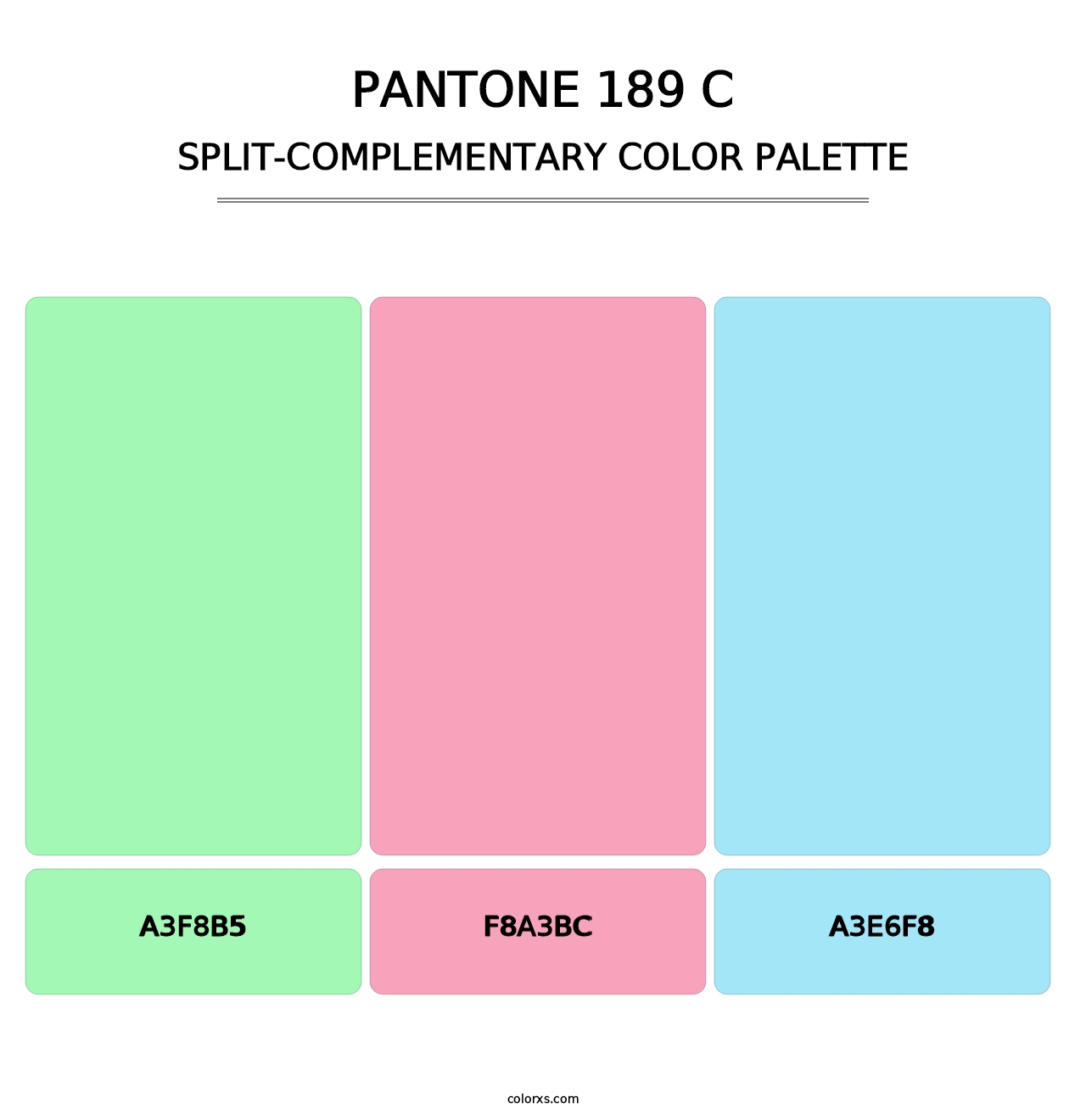 PANTONE 189 C - Split-Complementary Color Palette
