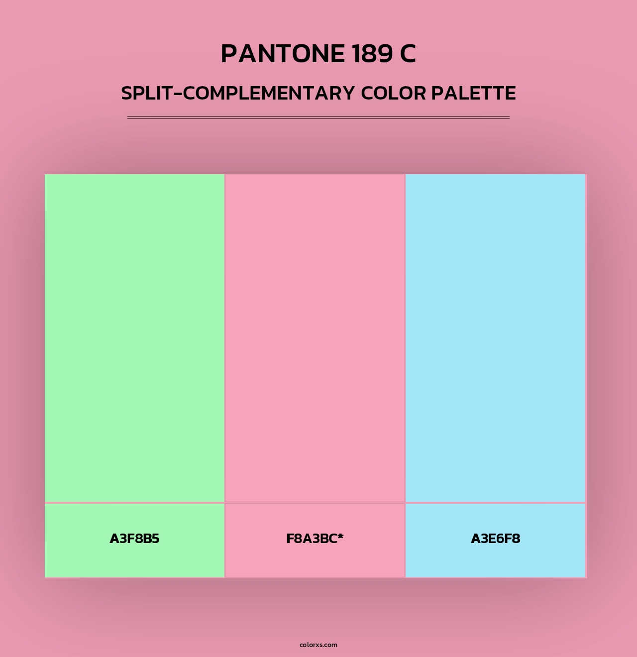 PANTONE 189 C - Split-Complementary Color Palette