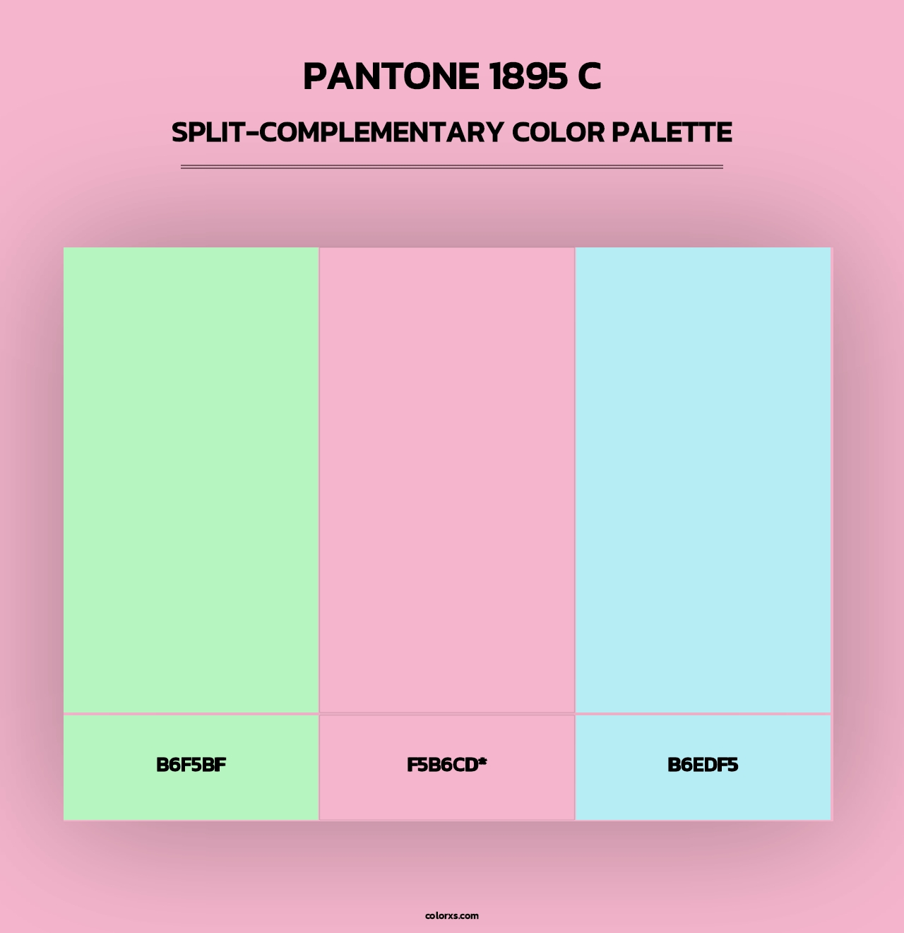 PANTONE 1895 C - Split-Complementary Color Palette