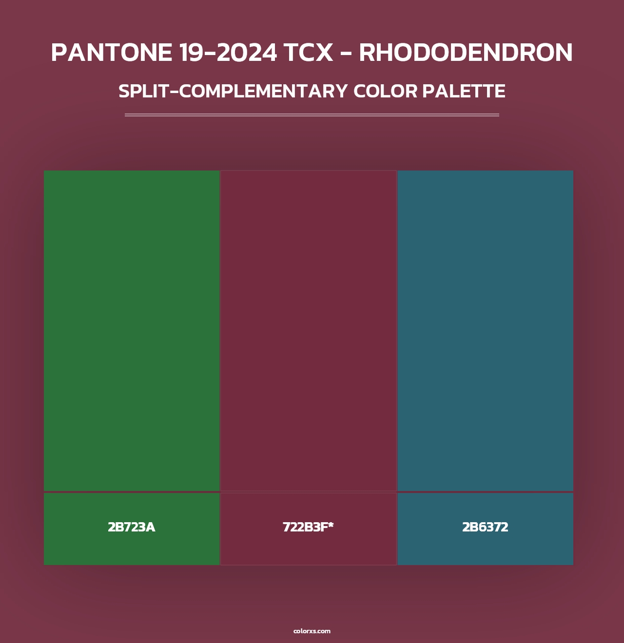 PANTONE 19-2024 TCX - Rhododendron - Split-Complementary Color Palette