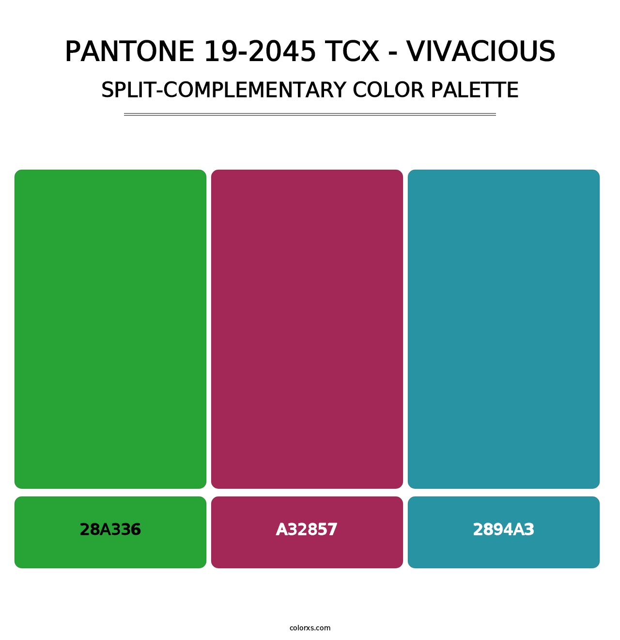 PANTONE 19-2045 TCX - Vivacious - Split-Complementary Color Palette