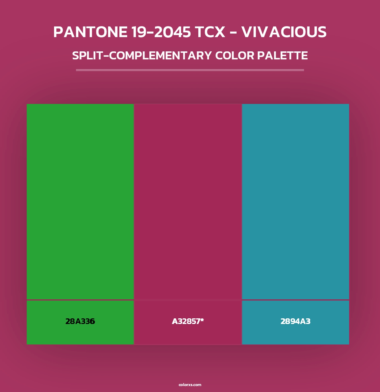 PANTONE 19-2045 TCX - Vivacious - Split-Complementary Color Palette