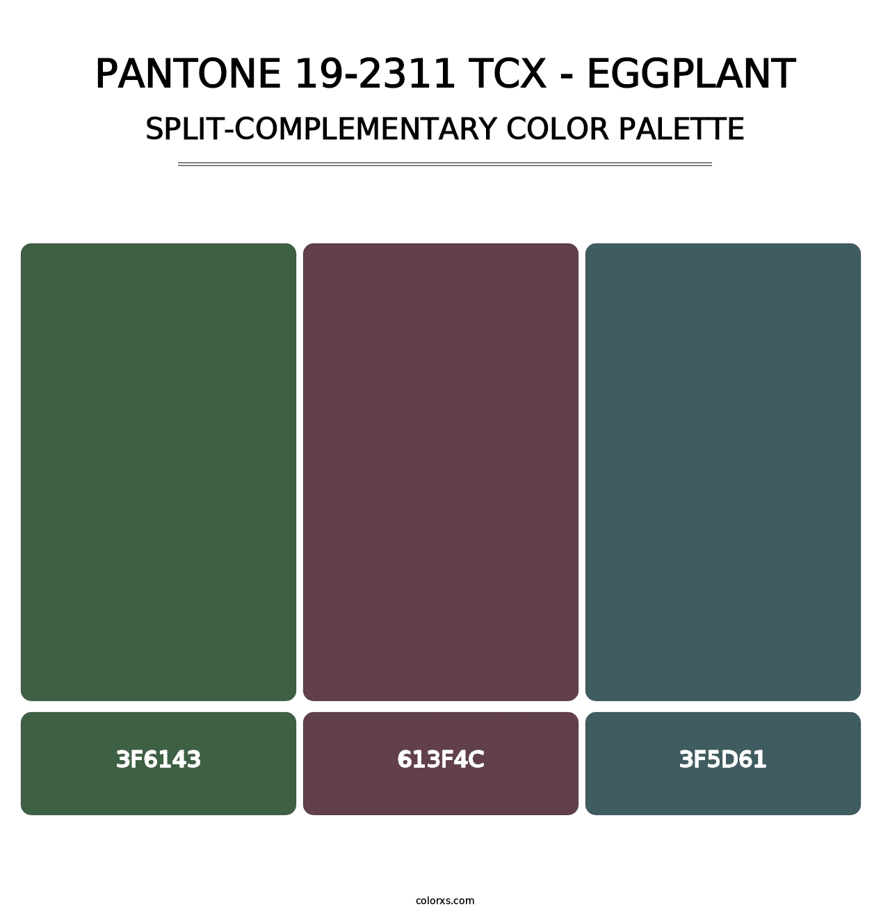 PANTONE 19-2311 TCX - Eggplant - Split-Complementary Color Palette