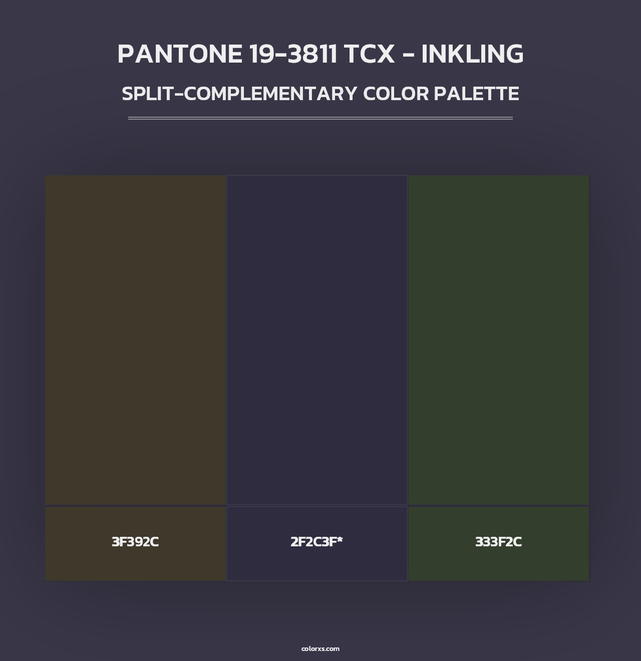 PANTONE 19-3811 TCX - Inkling - Split-Complementary Color Palette