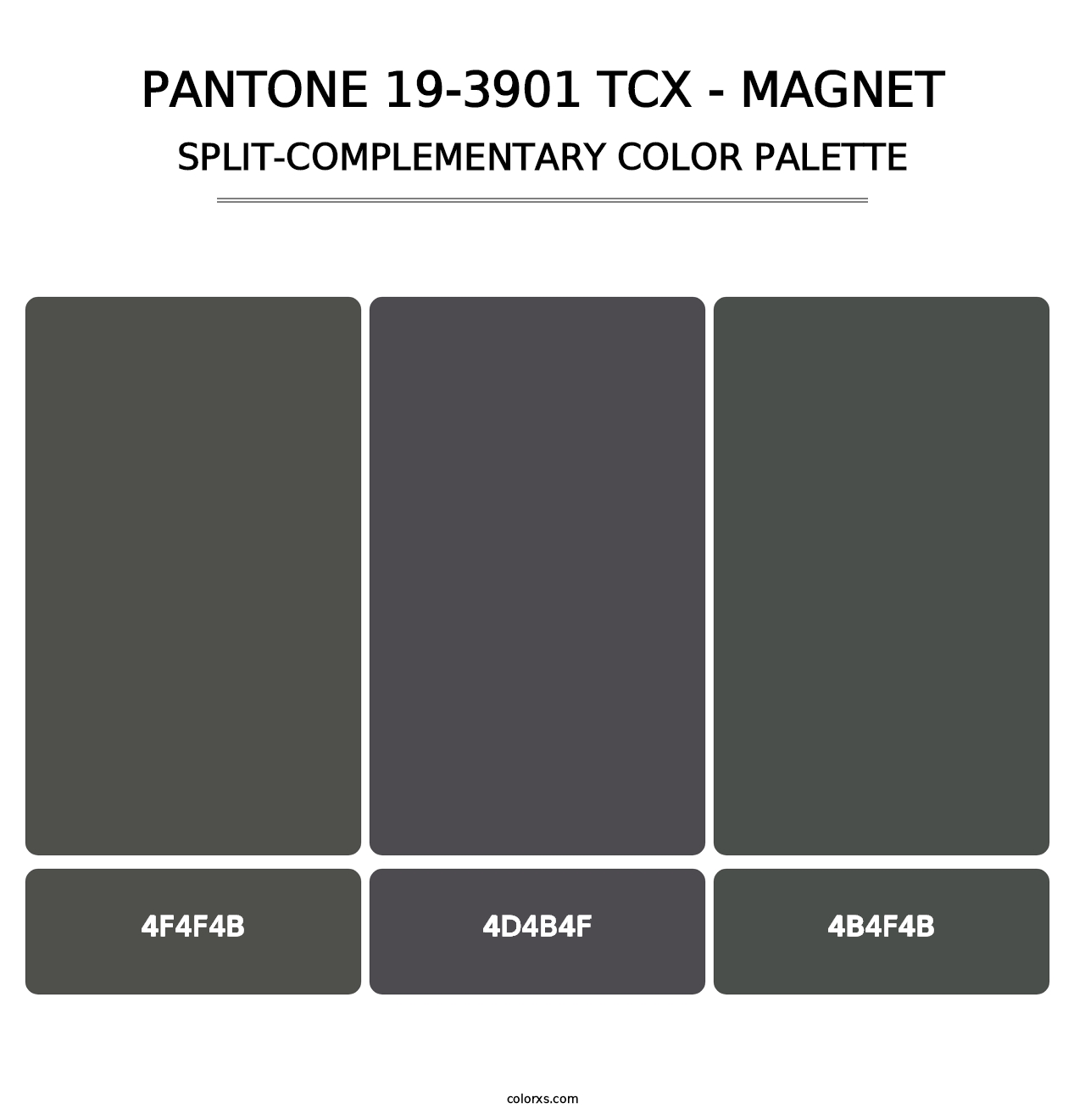 PANTONE 19-3901 TCX - Magnet - Split-Complementary Color Palette