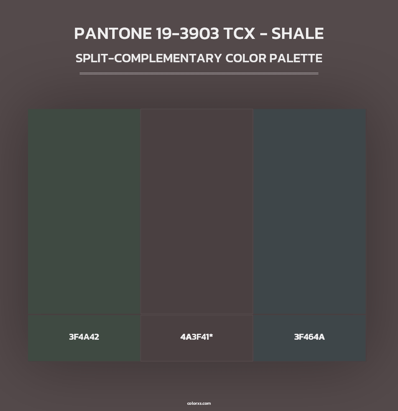 PANTONE 19-3903 TCX - Shale - Split-Complementary Color Palette