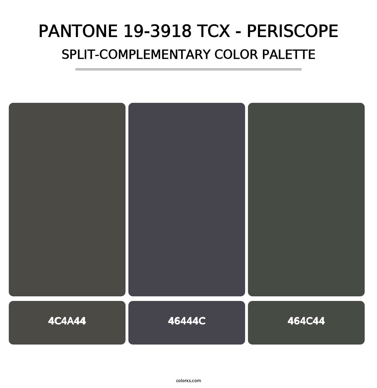 PANTONE 19-3918 TCX - Periscope - Split-Complementary Color Palette