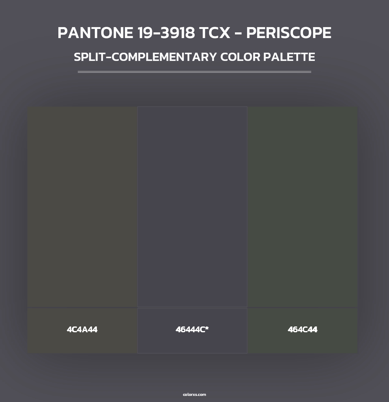 PANTONE 19-3918 TCX - Periscope - Split-Complementary Color Palette