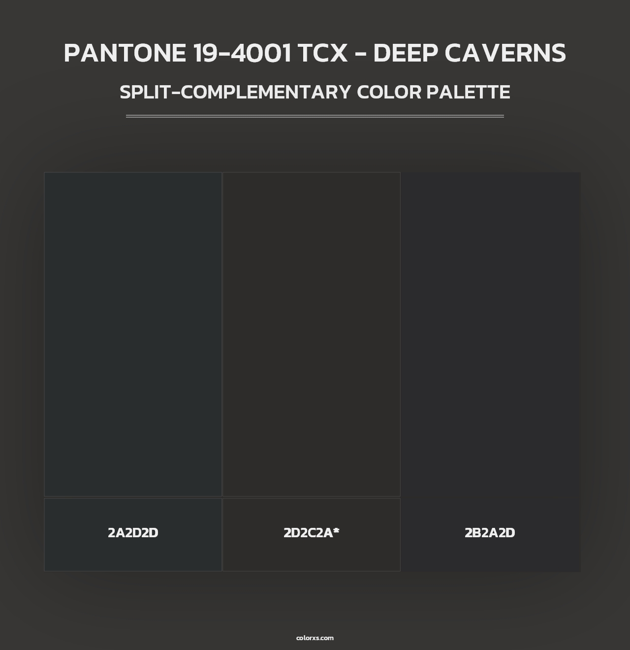 PANTONE 19-4001 TCX - Deep Caverns - Split-Complementary Color Palette