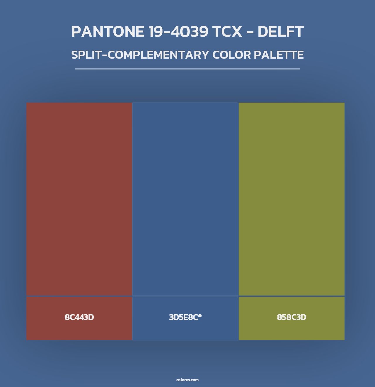 PANTONE 19-4039 TCX - Delft - Split-Complementary Color Palette