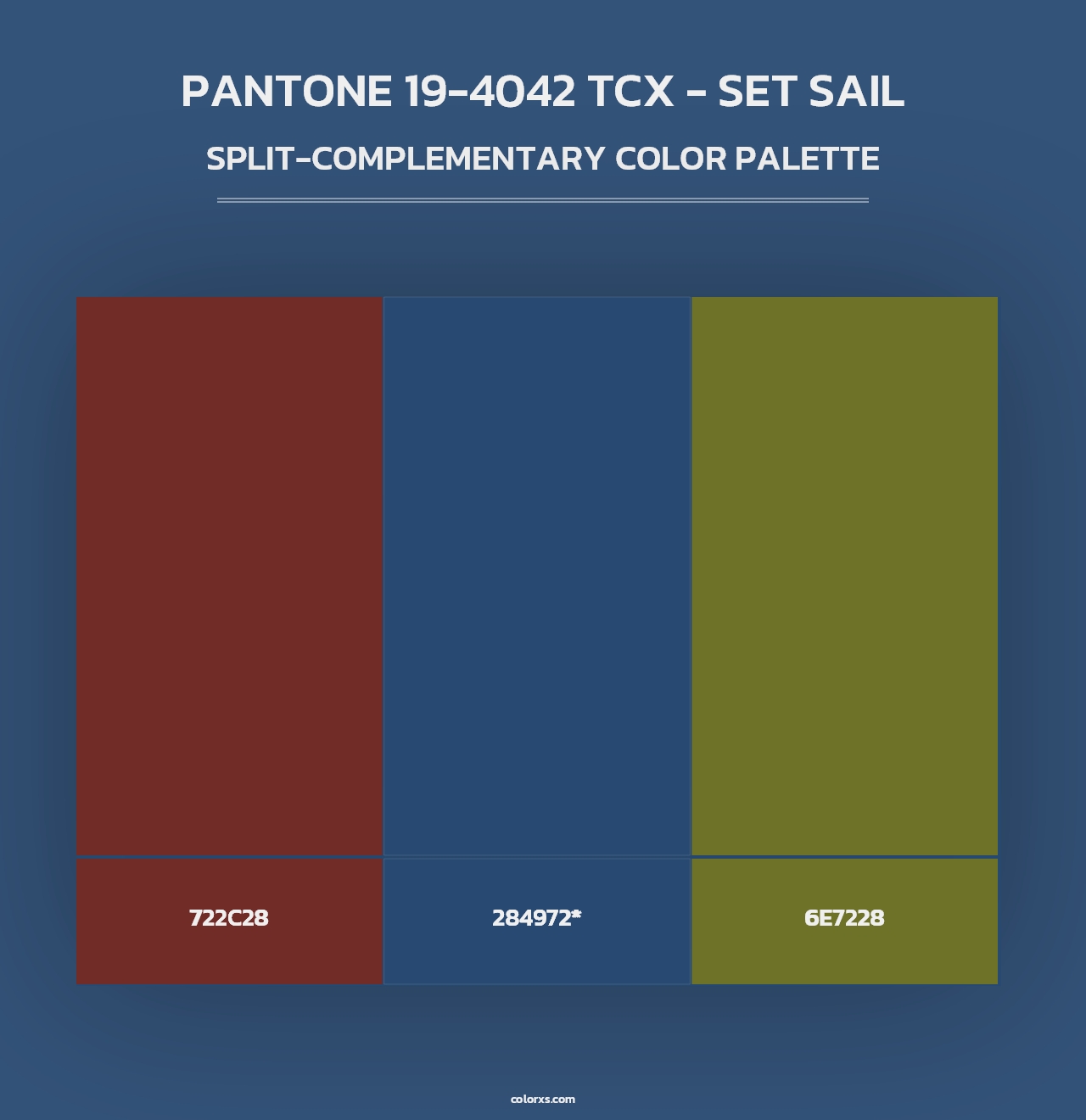 PANTONE 19-4042 TCX - Set Sail - Split-Complementary Color Palette
