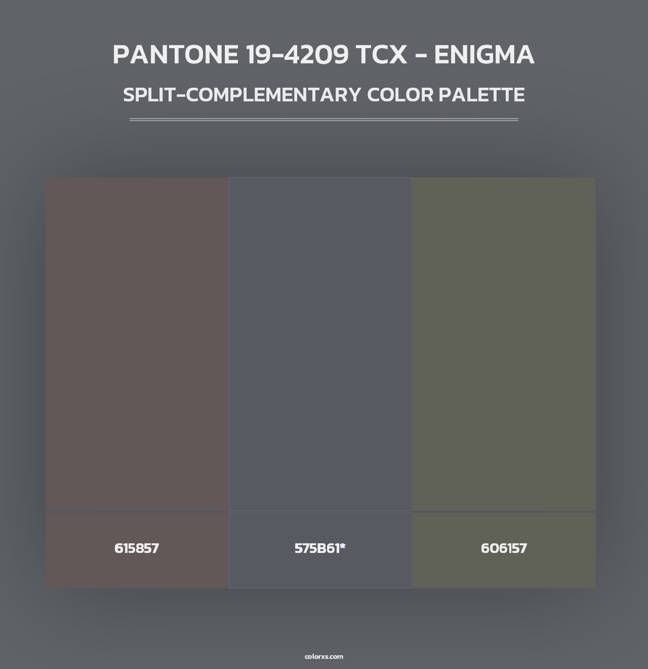 PANTONE 19-4209 TCX - Enigma - Split-Complementary Color Palette