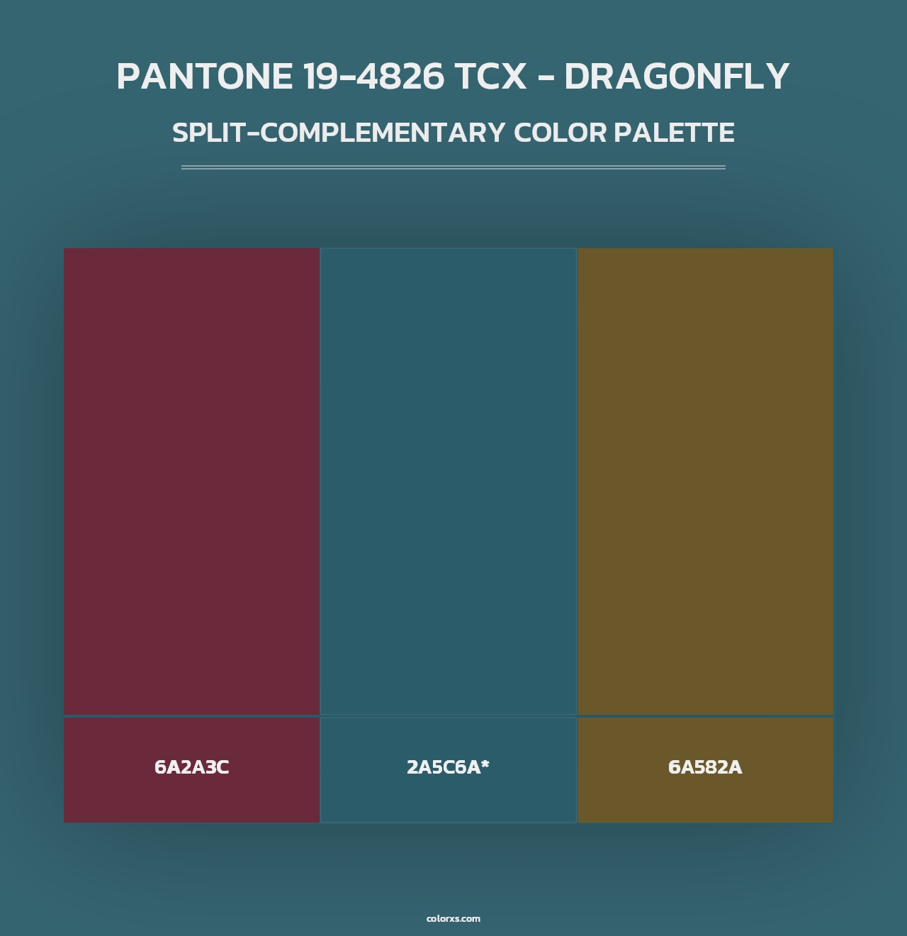 PANTONE 19-4826 TCX - Dragonfly - Split-Complementary Color Palette