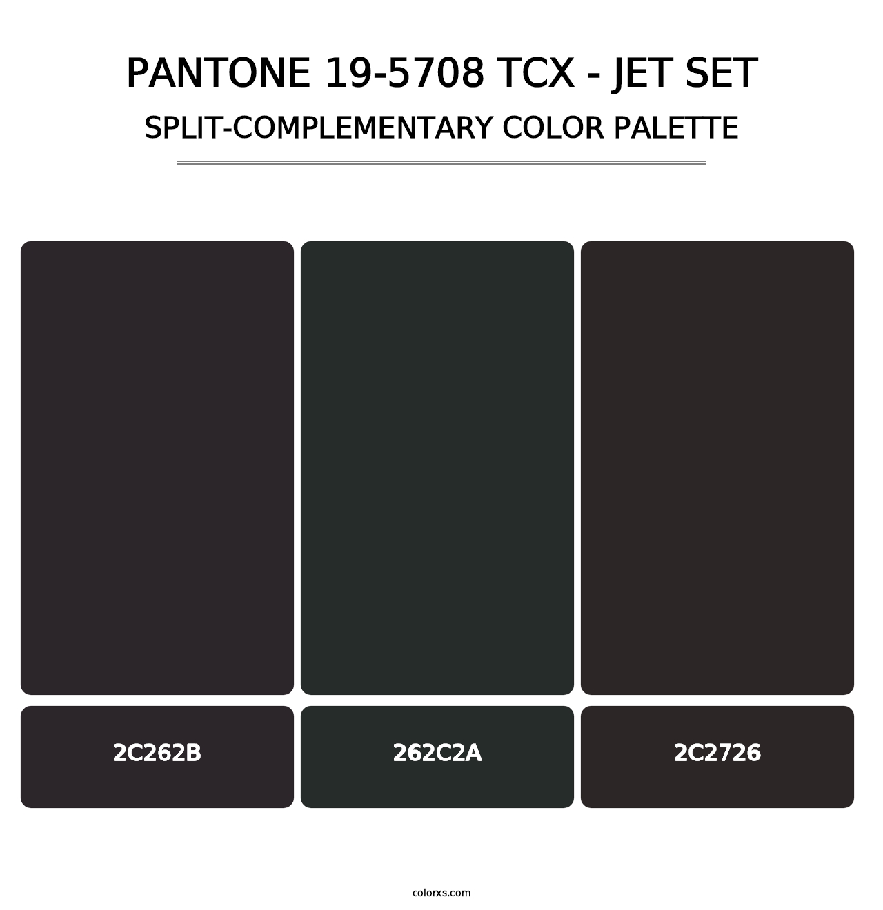 PANTONE 19-5708 TCX - Jet Set - Split-Complementary Color Palette