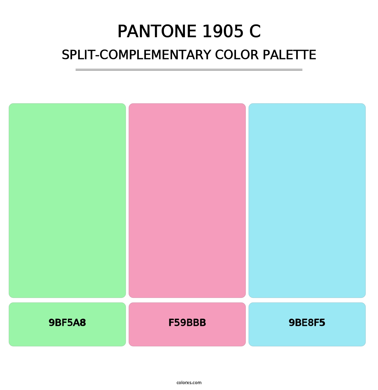 PANTONE 1905 C - Split-Complementary Color Palette