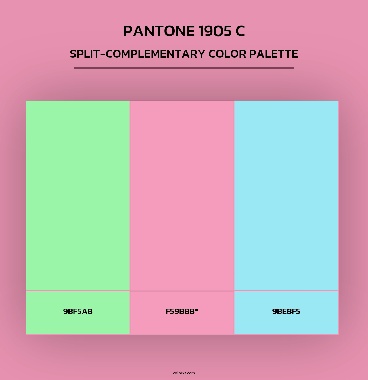 PANTONE 1905 C - Split-Complementary Color Palette