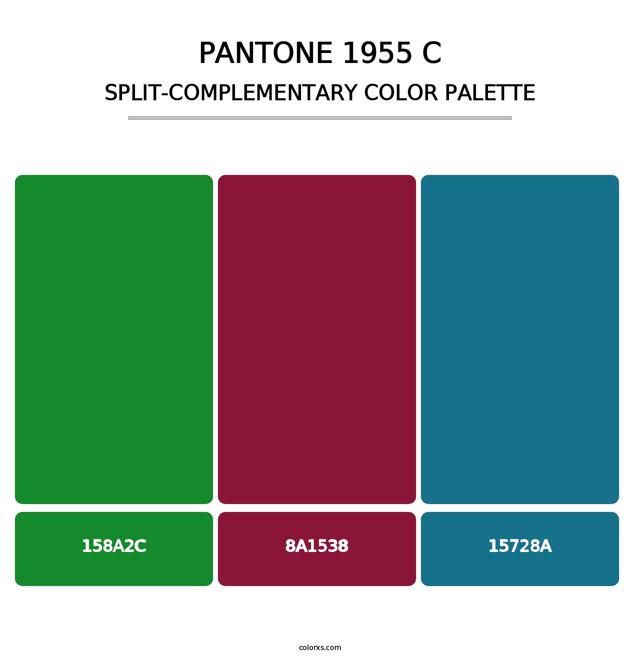 PANTONE 1955 C - Split-Complementary Color Palette