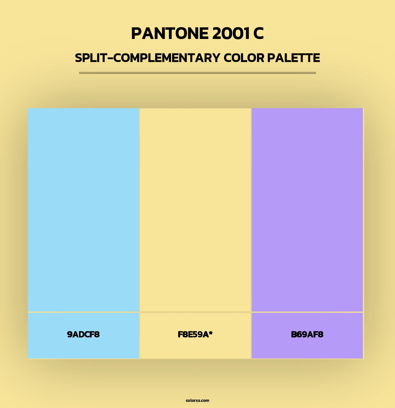 PANTONE 2001 C - Split-Complementary Color Palette
