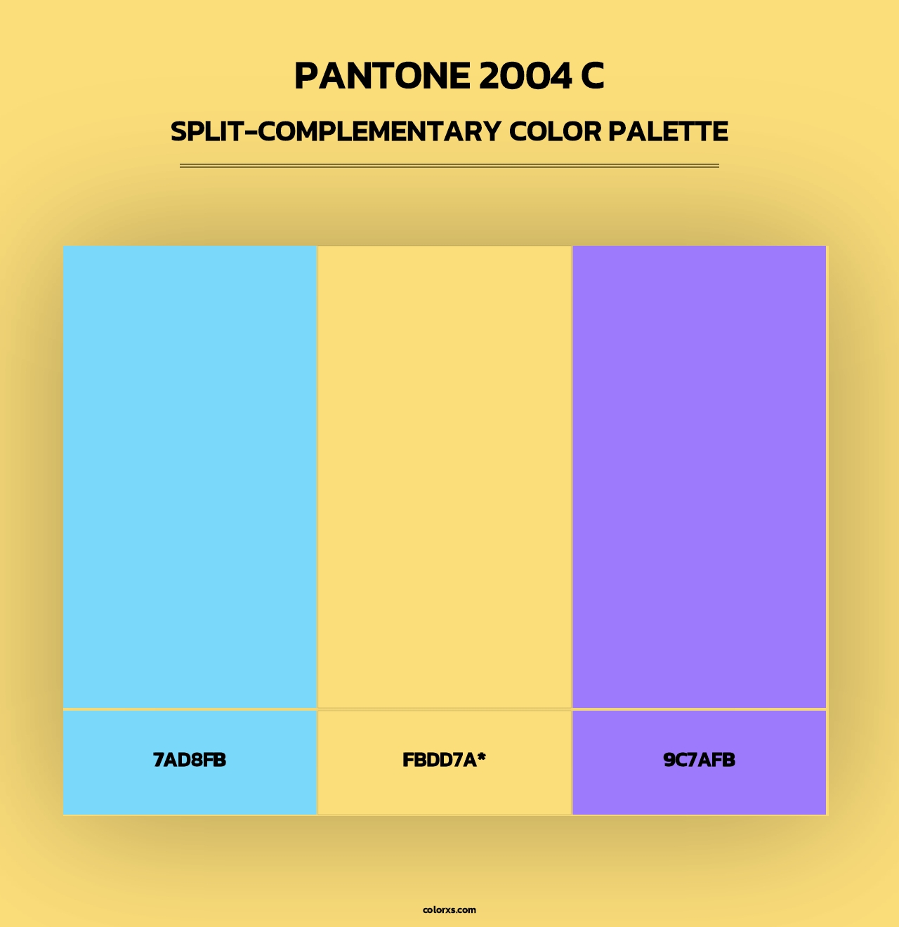 PANTONE 2004 C - Split-Complementary Color Palette