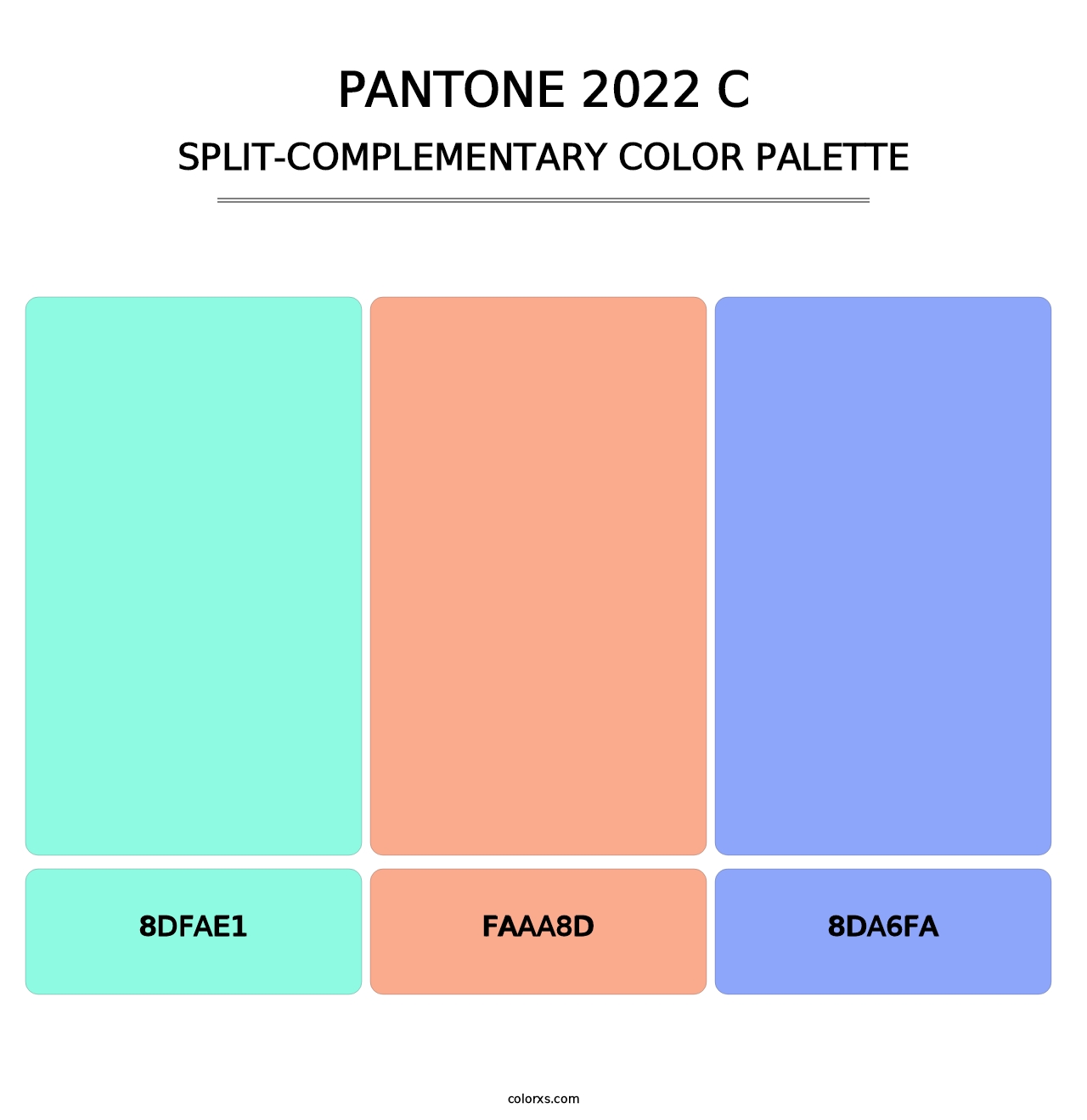 PANTONE 2022 C - Split-Complementary Color Palette