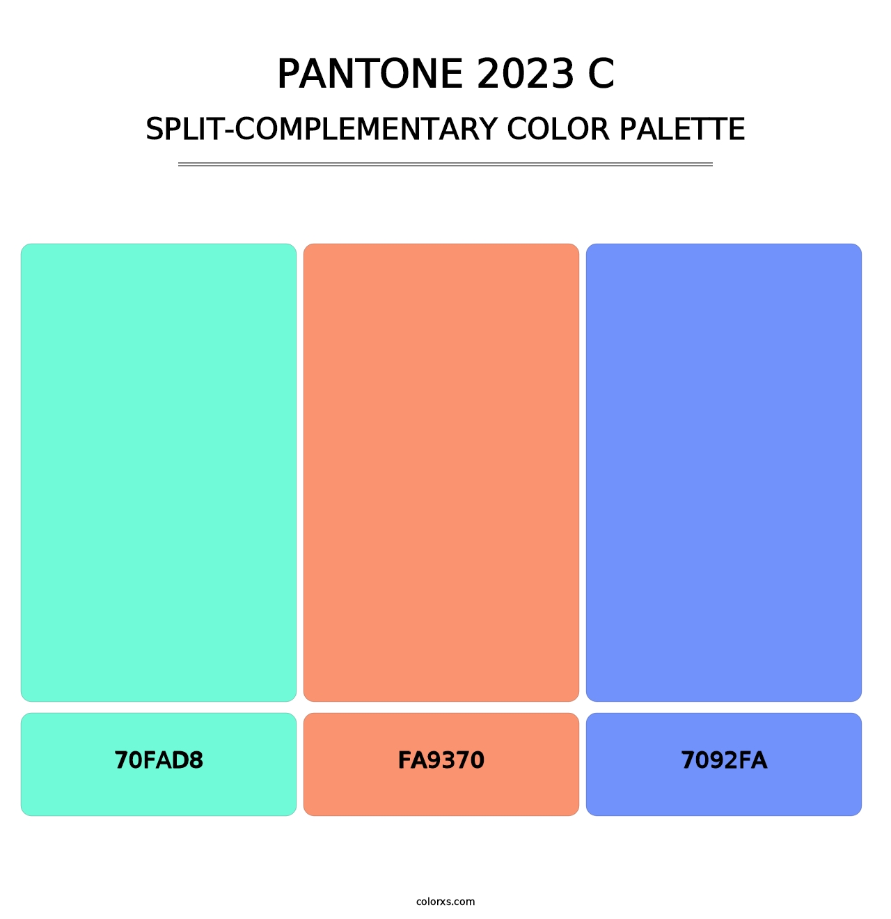 PANTONE 2023 C - Split-Complementary Color Palette