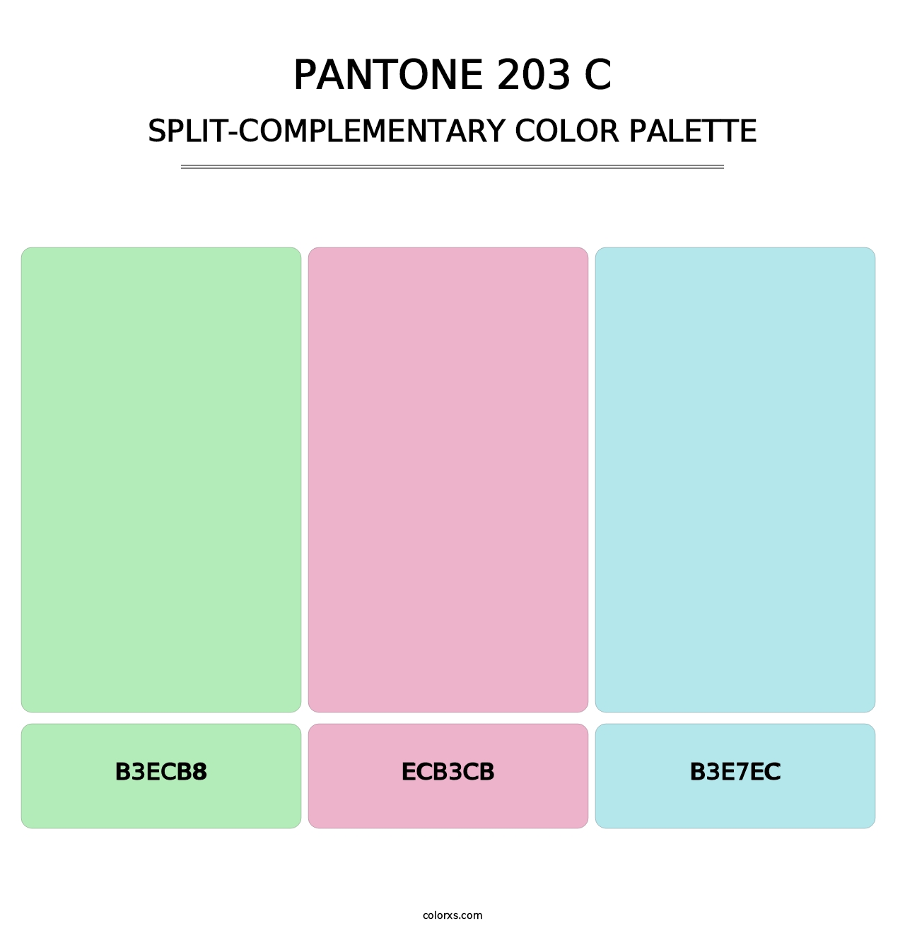 PANTONE 203 C - Split-Complementary Color Palette