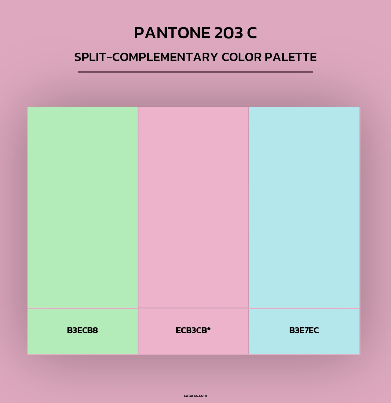 PANTONE 203 C - Split-Complementary Color Palette