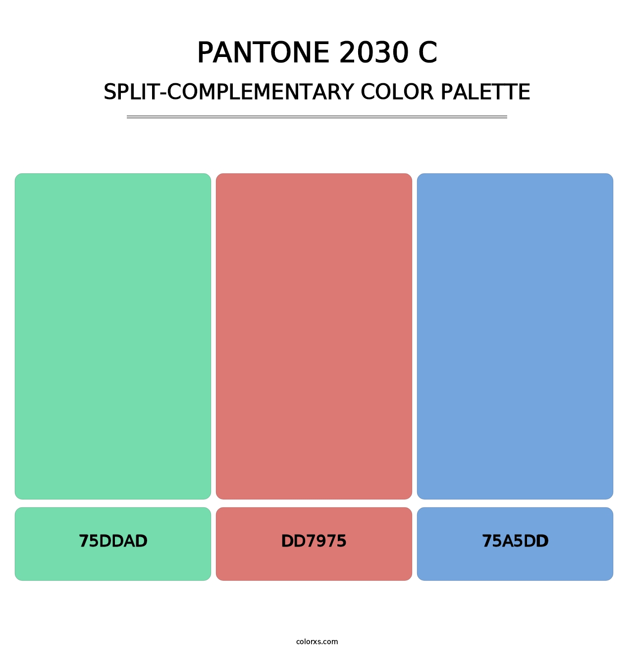 PANTONE 2030 C - Split-Complementary Color Palette