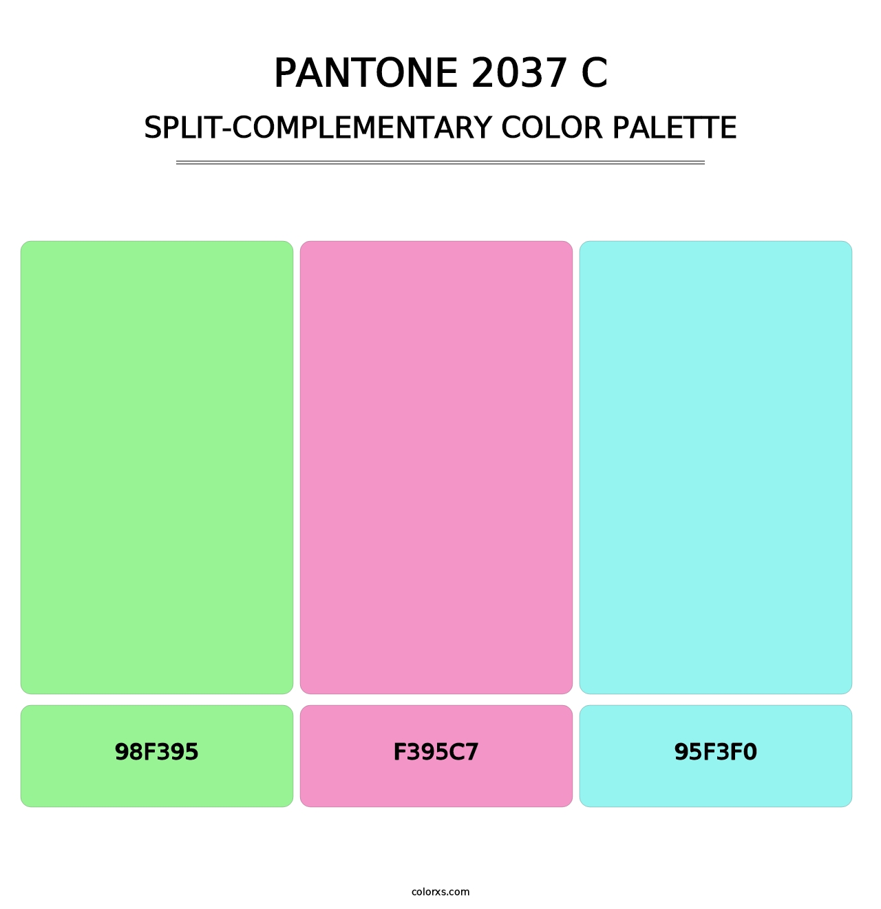PANTONE 2037 C - Split-Complementary Color Palette