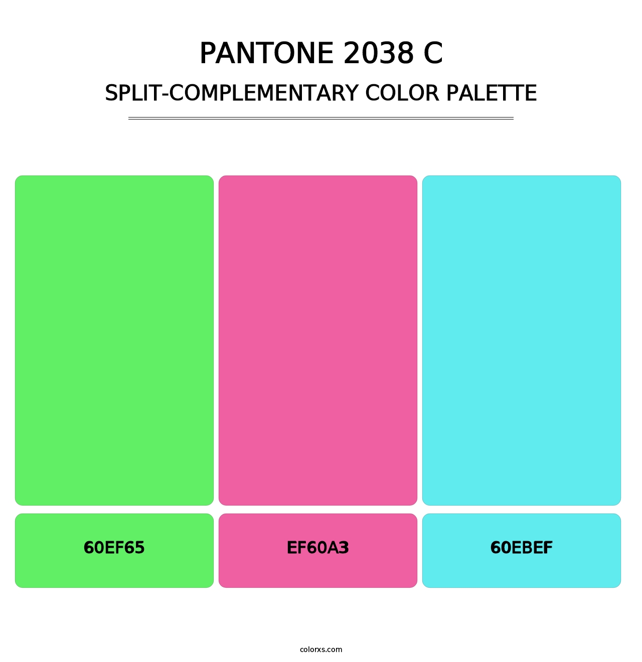PANTONE 2038 C - Split-Complementary Color Palette