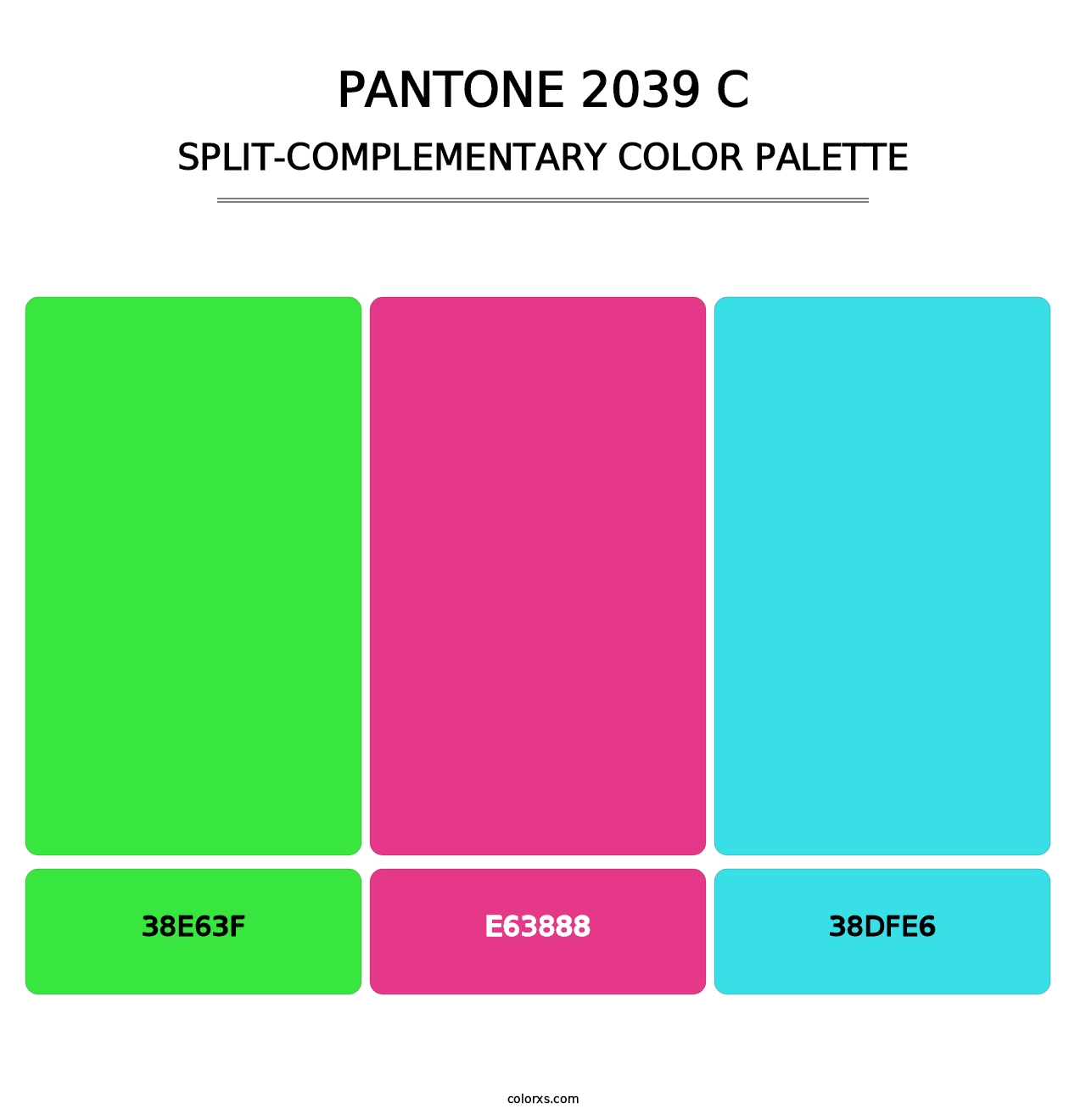 PANTONE 2039 C - Split-Complementary Color Palette